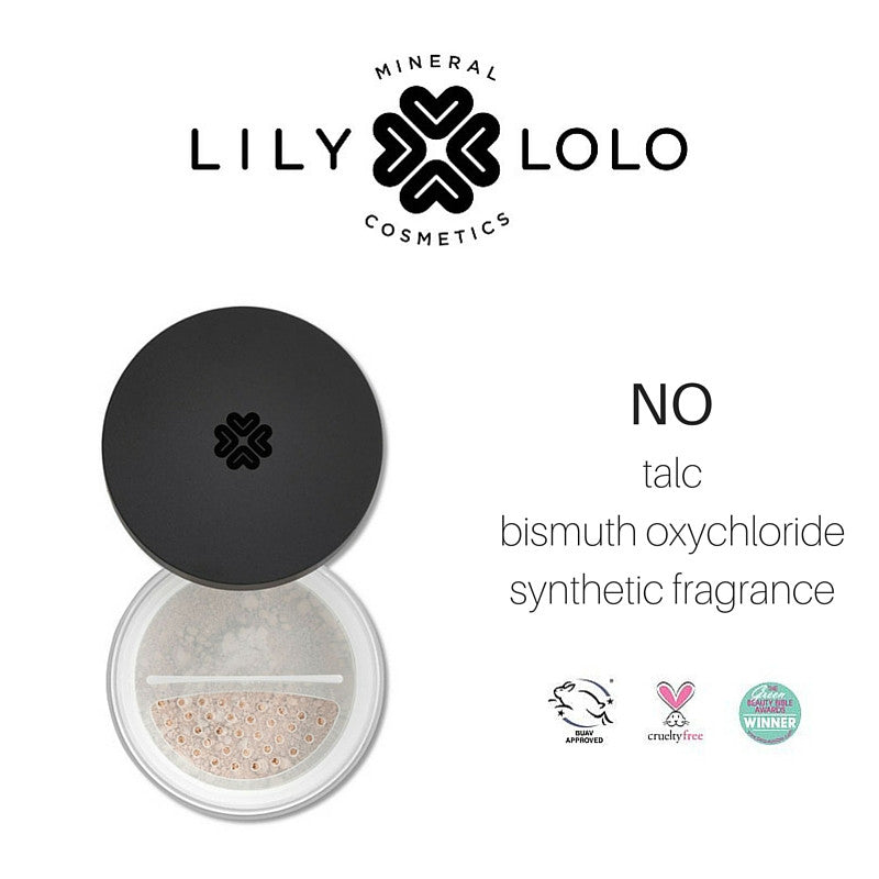 lily lolo powder: no talc, bismuth oxychloride, synthetic fragrance