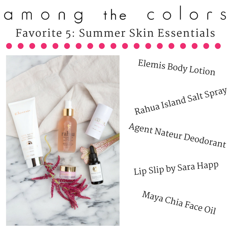 favorite 5: summer skin essentials. article from among the colors