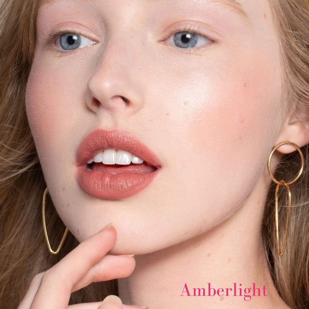 ILIA Color Block High Impact Lipstick - AILLEA - Amberlight French Nude with Neutral Undertones on Models Lips