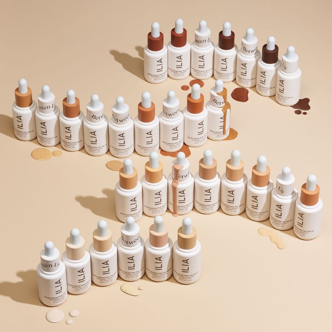 ILIA Super Serum Skin Tint SPF 40 Shade Range, all 30 shades - AILLEA