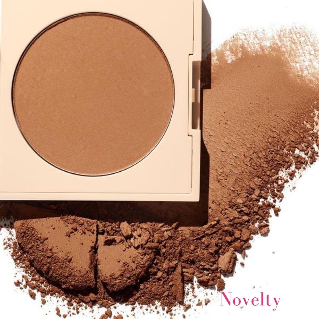 ILIA NightLite Bronzing Powder - Novelty Packaging and Texture graphic shot - AILLEA