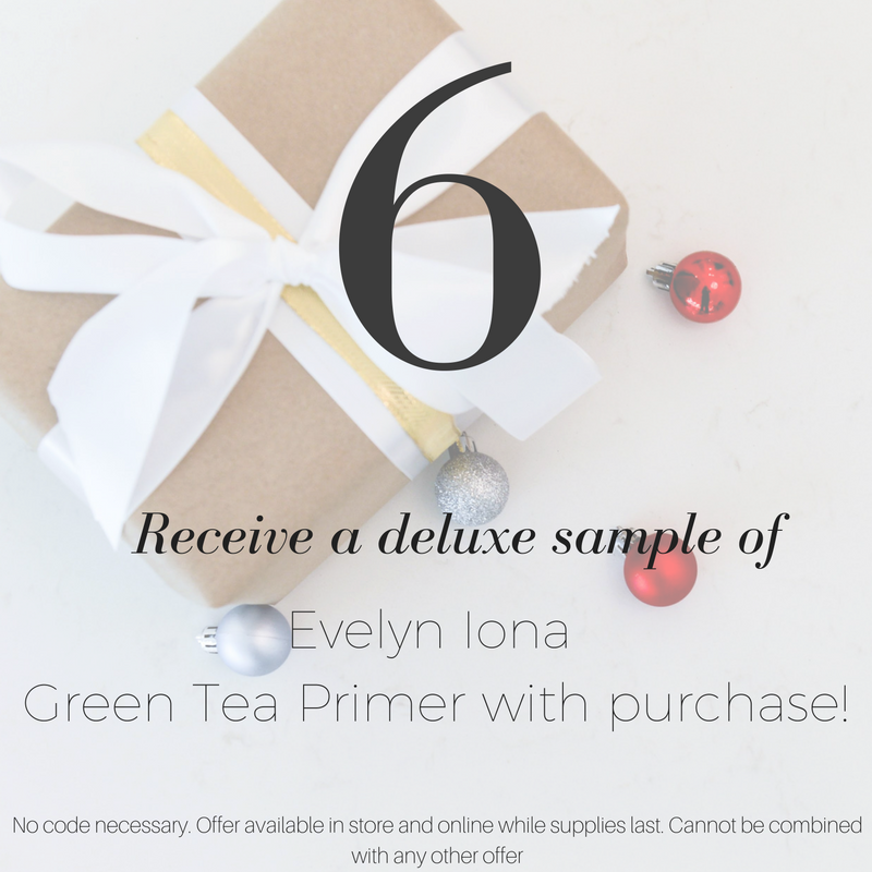 giveaway day 6: receive a deluxe sample of evelyn iona green tea primer with purchase! 