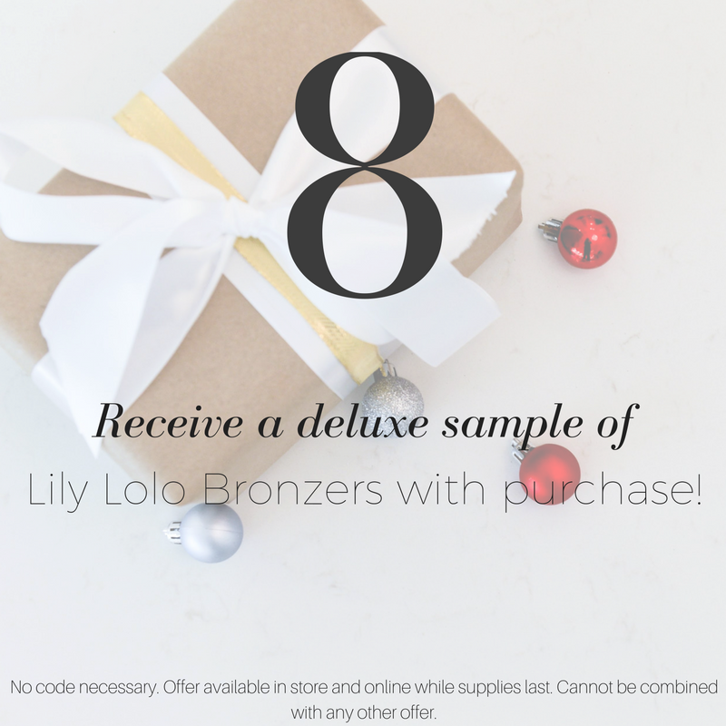 giveaway day 8: receive a deluxe sample of lily lolo bronzers with purchase!