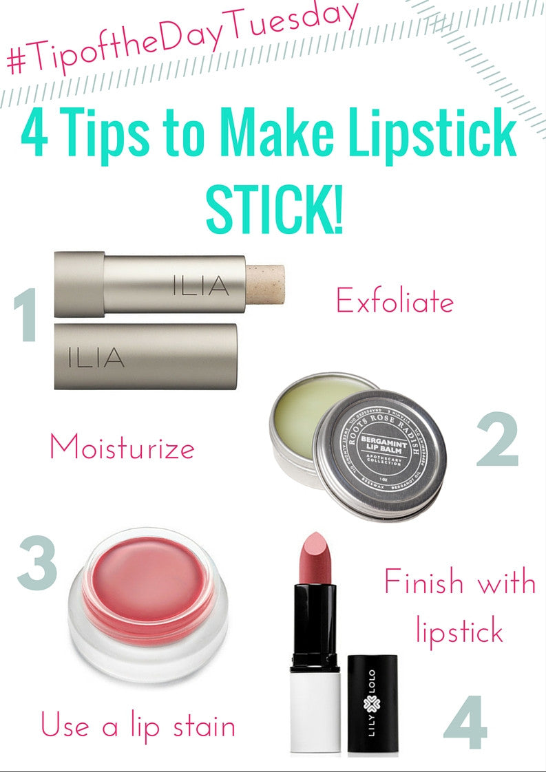 #tipofthedaytuesday 4 Tips to Make Lipstick Stick
