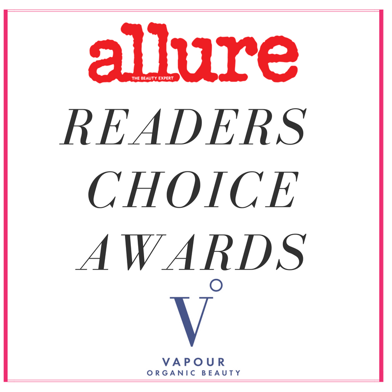 allure readers choice awards featuring vapour organic beauty