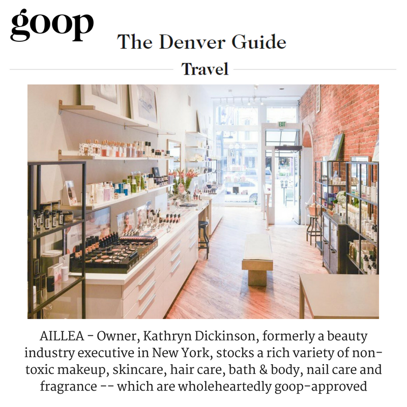 goop features Aillea in their denver travel guide 