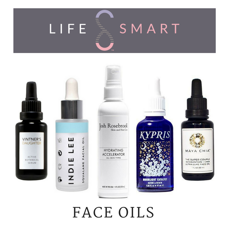 face oils. featuring vintner's daughter, indie lee, josh rosebrook, kypris, and maya chia. article from life smart