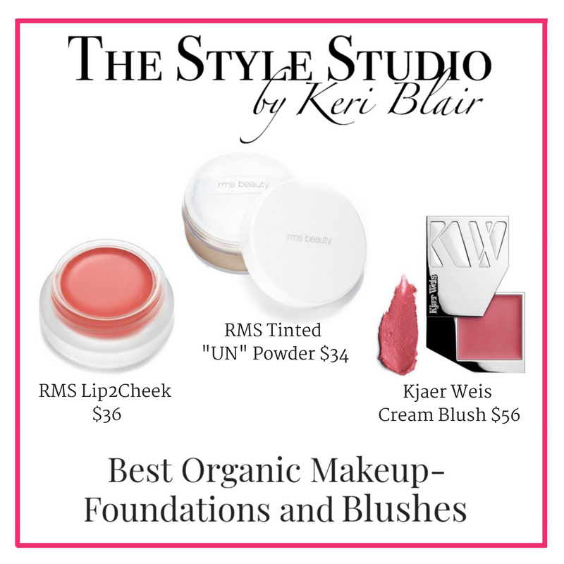 best organic makeup foundations and blushes. article from the style studio by keri blair 