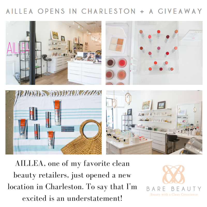 aillea opens in charleston and a giveaway. article by bare beauty
