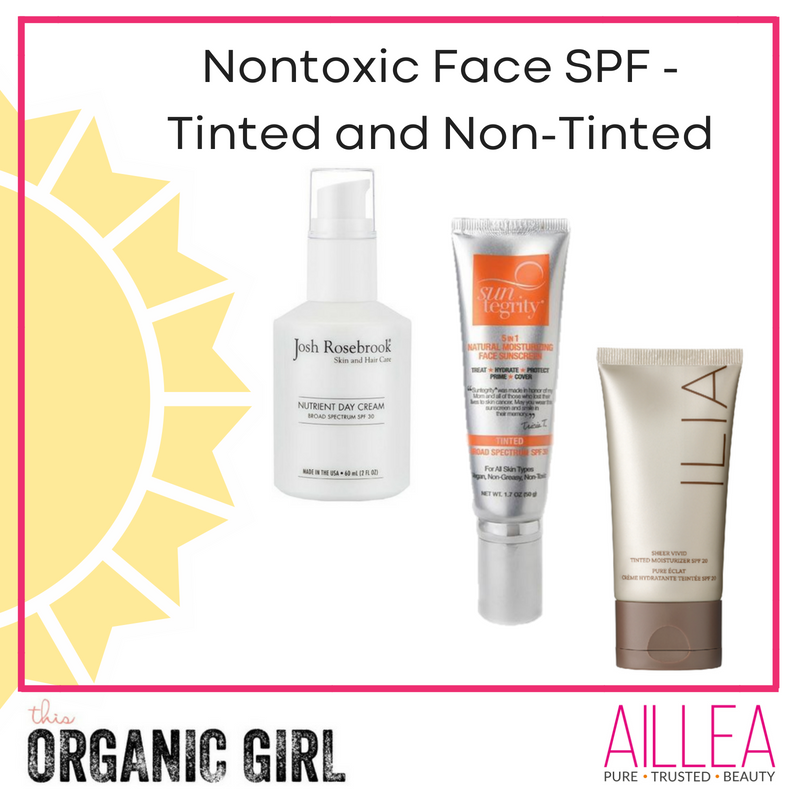 nontoxic face spf tinted and non tinted. article by this organic girl