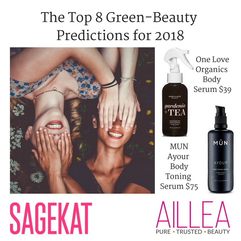 the top 8 green beauty predictions for 2018. article from sagekat