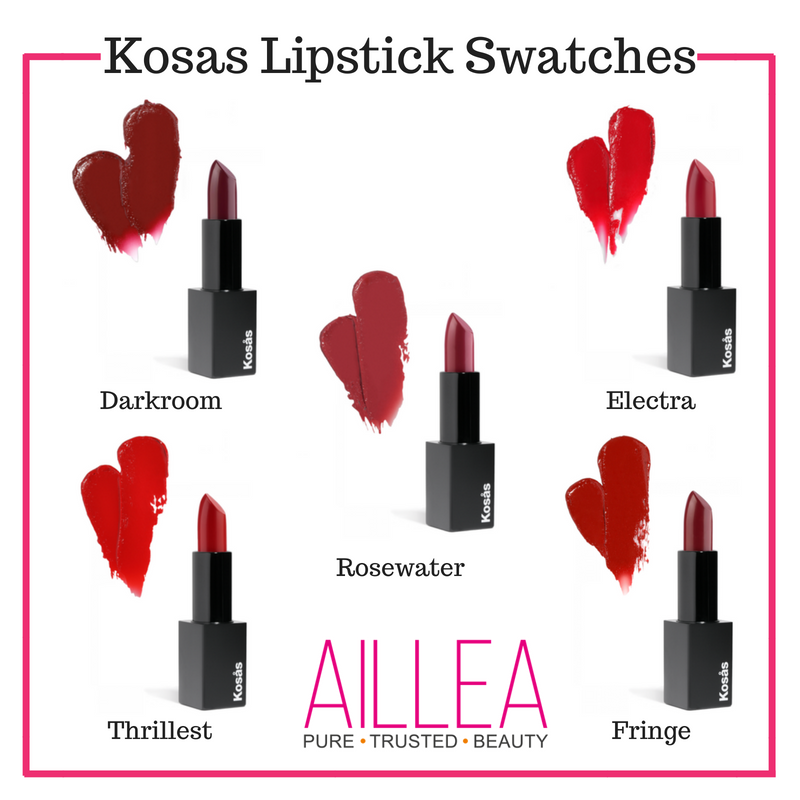 kosas lipstick swatches