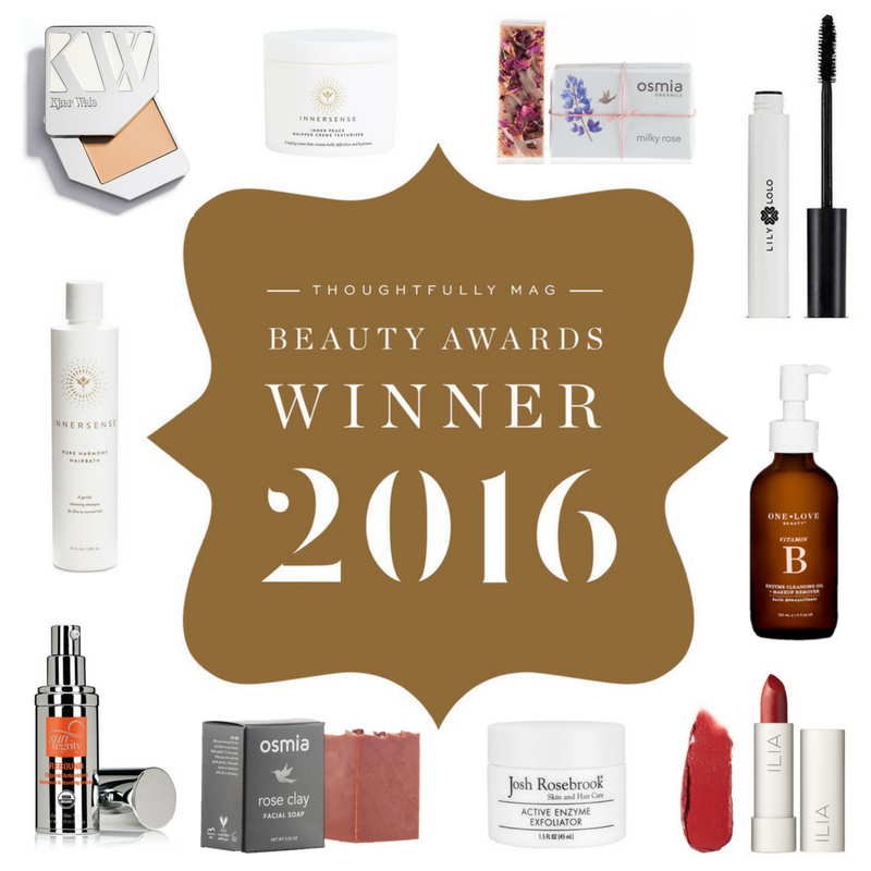 thoughtfully mag beauty awards winner 2016. featuring products sold at aillea