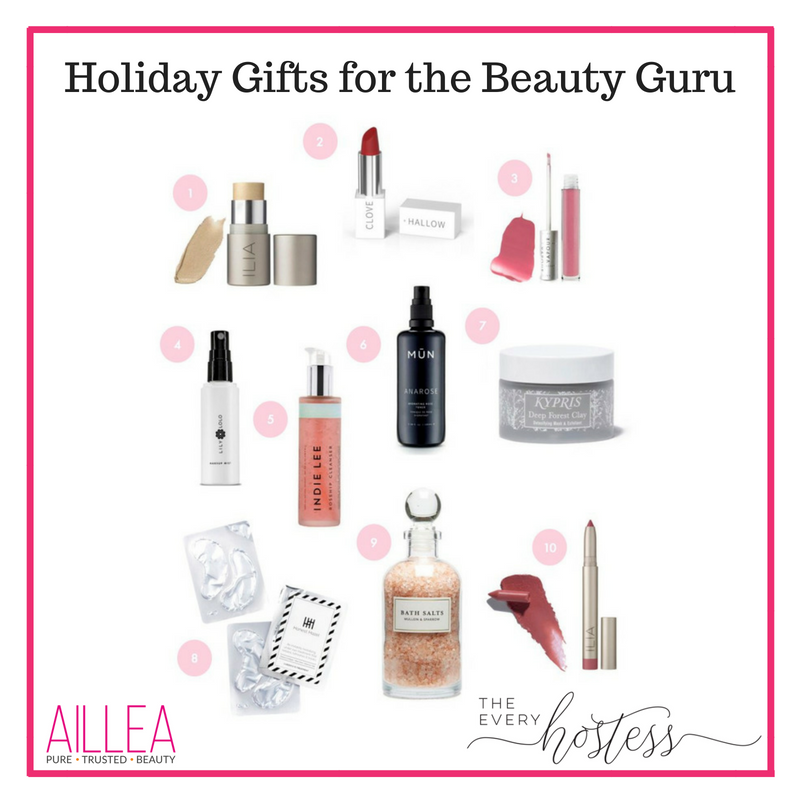 holiday gifts for the beauty guru. article by the every hostess