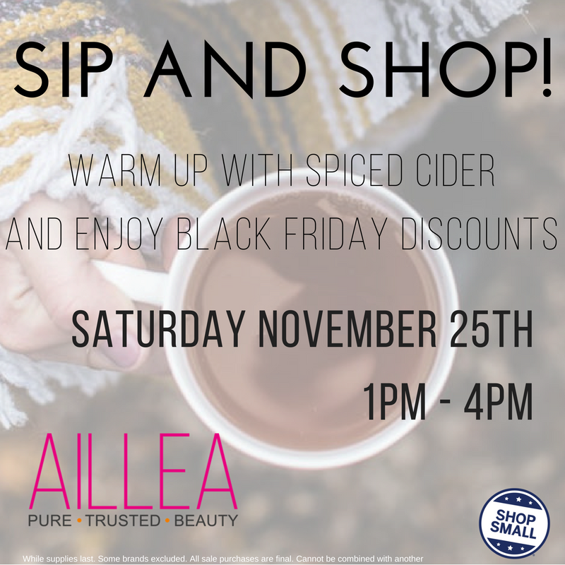 sip and shop saturday november 25th