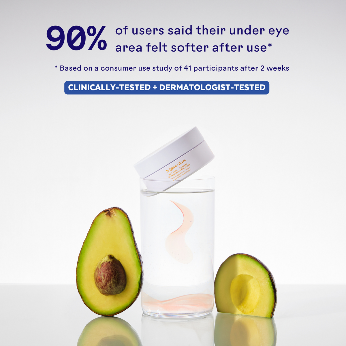 Three Ships Brighter Days Red Algae + Avocado Biodegradable Eye Masks - AILLEA