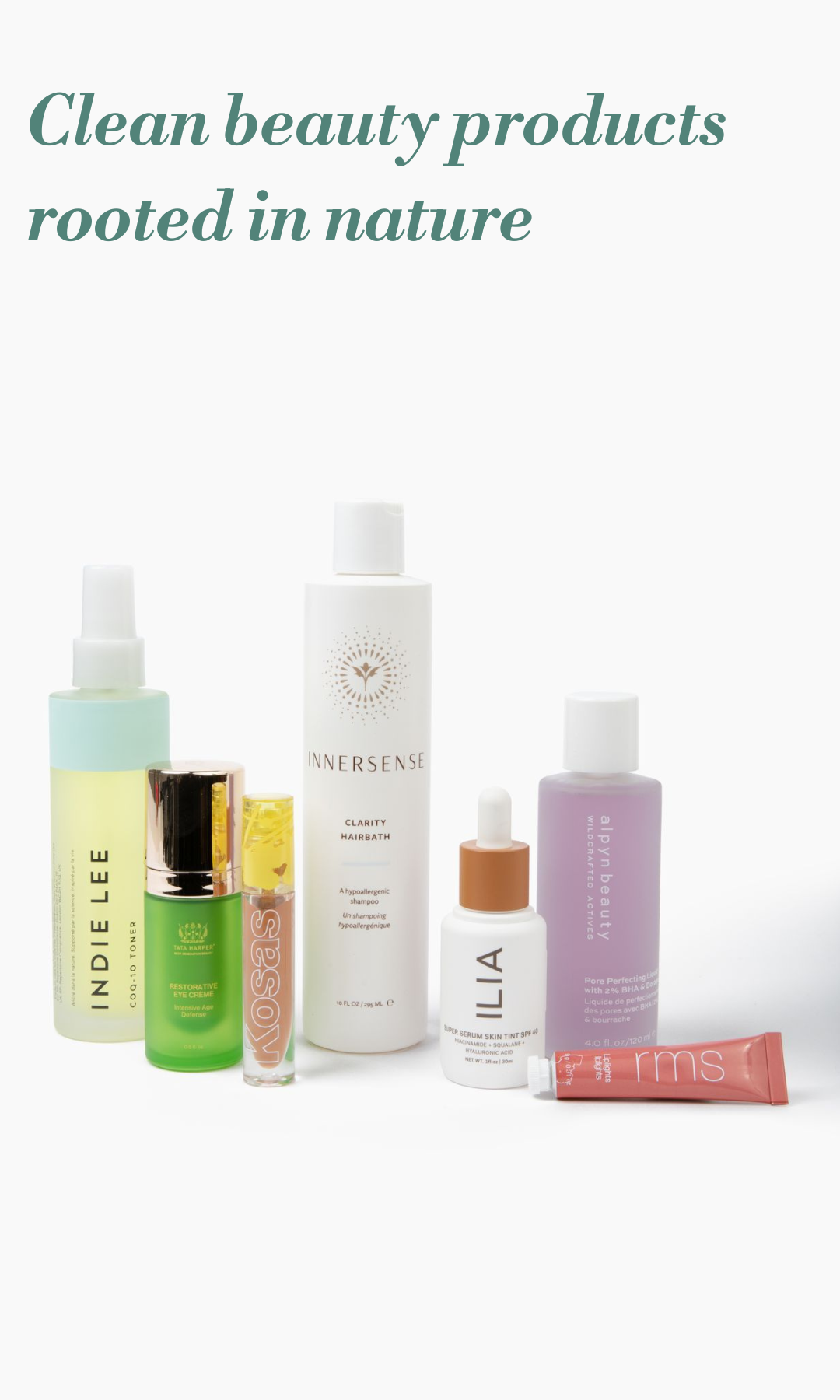clean beauty products rooted in nature