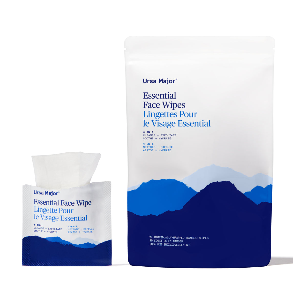Ursa Major Essential Face Wipes, 20-count - AILLEA