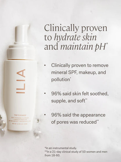 ILIA The Cleanse Soft Foaming Cleanser + Makeup Remover - AILLEA