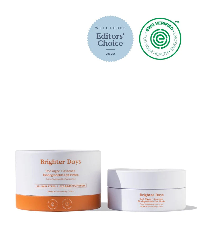 Three Ships Brighter Days Red Algae + Avocado Biodegradable Eye Masks - AILLEA