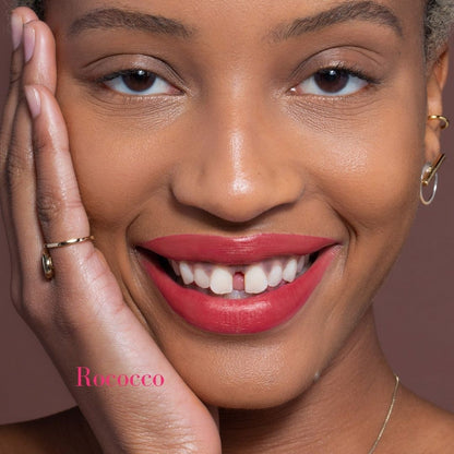 ILIA Color Block High Impact Lipstick - AILLEA - Rococco: Petal Pink with Warm Undertones on Models Lips