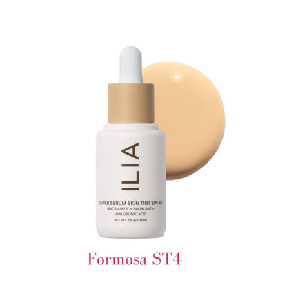 ILIA Super Serum Skin Tint SPF 40 - ST4 Formosa: (for fair skin with neutral warm undertones) - AILLEA  