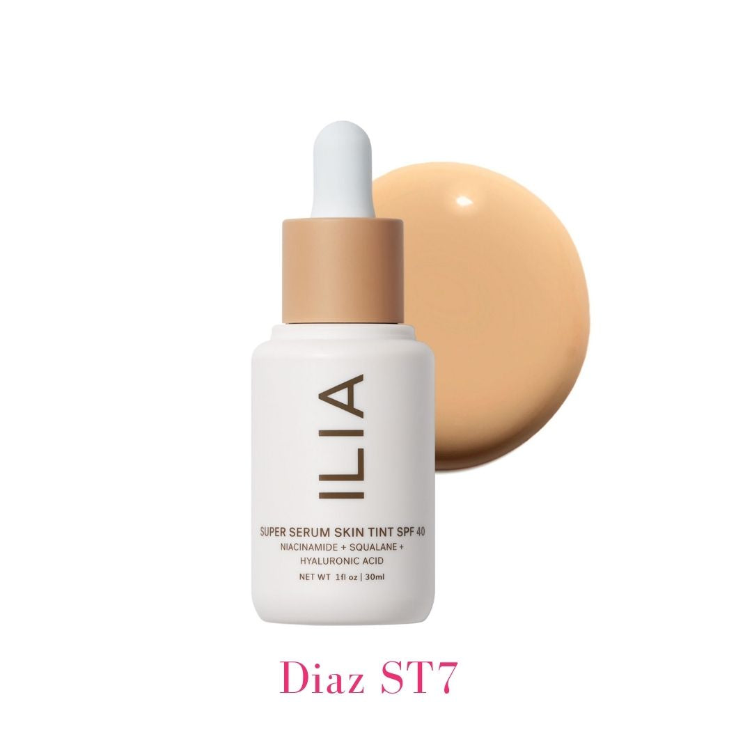 ILIA Super Serum Skin Tint SPF 40 ST7 Diaz: (for light-medium skin with neutral undertones) - AILLEA