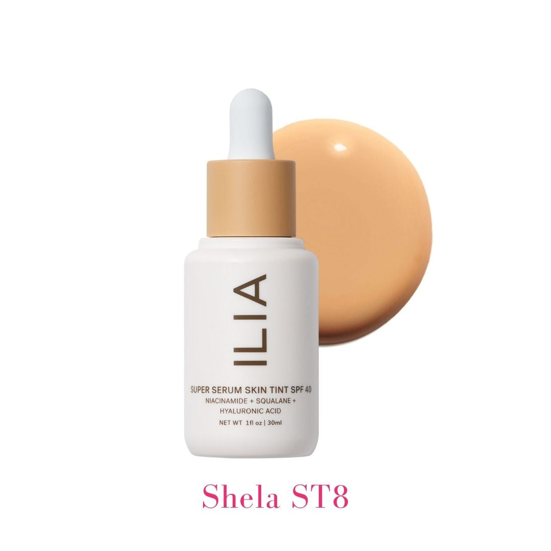 ILIA Super Serum Skin Tint SPF 40 ST8 Shela: (for light-med skin with neutral warm undertones) - AILLEA
