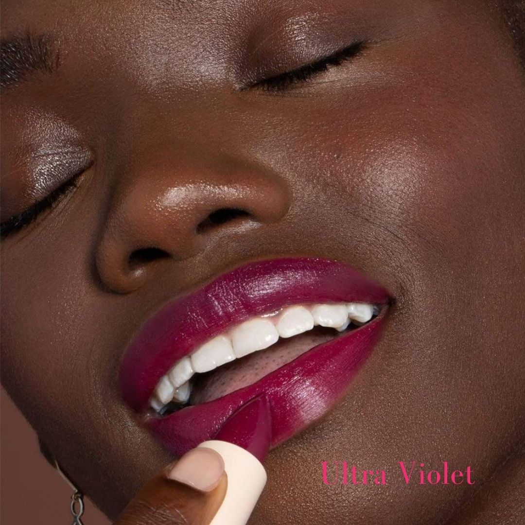 ILIA Color Block High Impact Lipstick - AILLEA - Ultra Violet: Violet with Cool Undertones on Models Lips