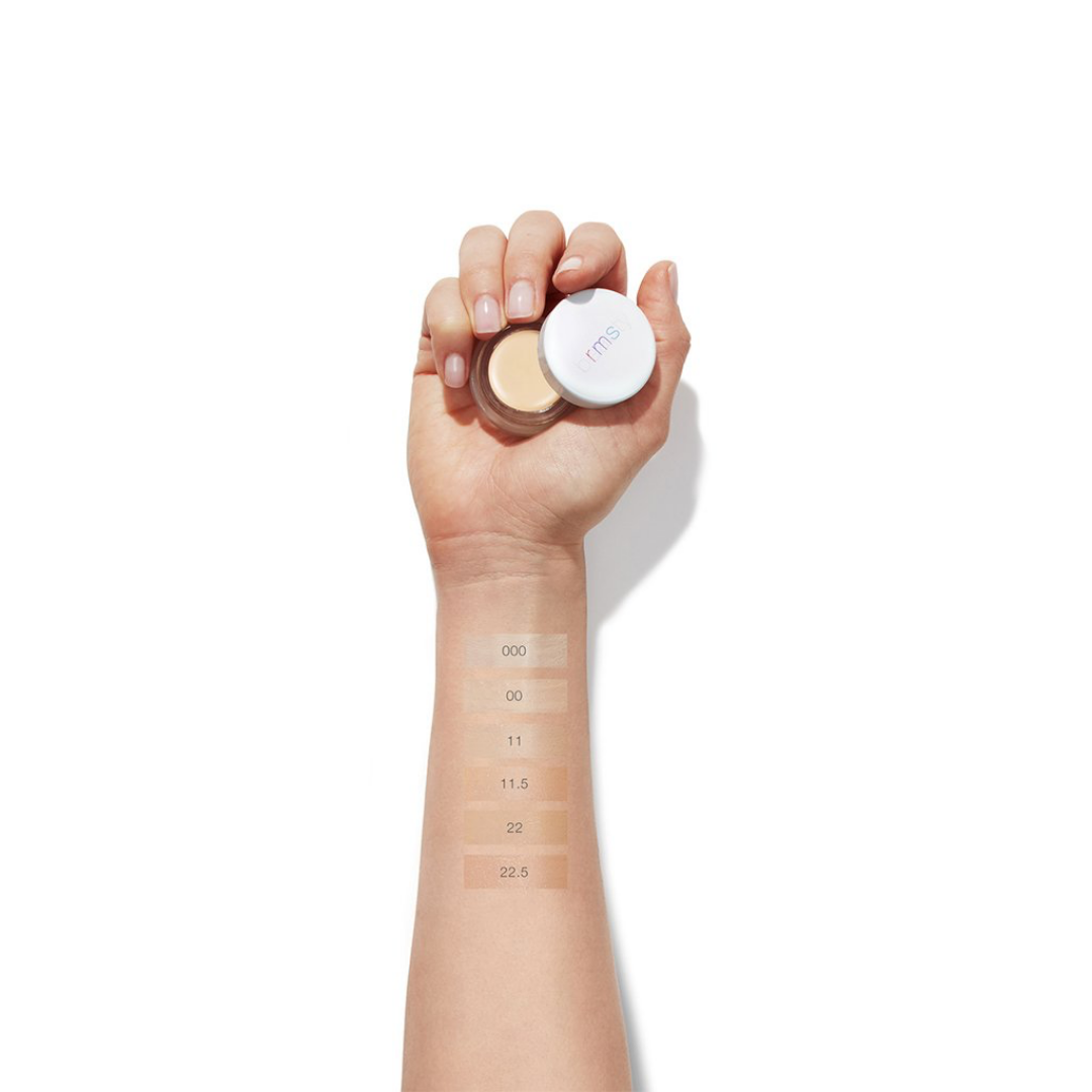 RMS &quot;Un&quot; Cover-up Concealer arm swatches of shades 000 to 22.5 