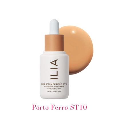 ILIA Super Serum Skin Tint SPF 40 ST10 Porto Ferro: (for medium skin with golden undertones)- AILLEA