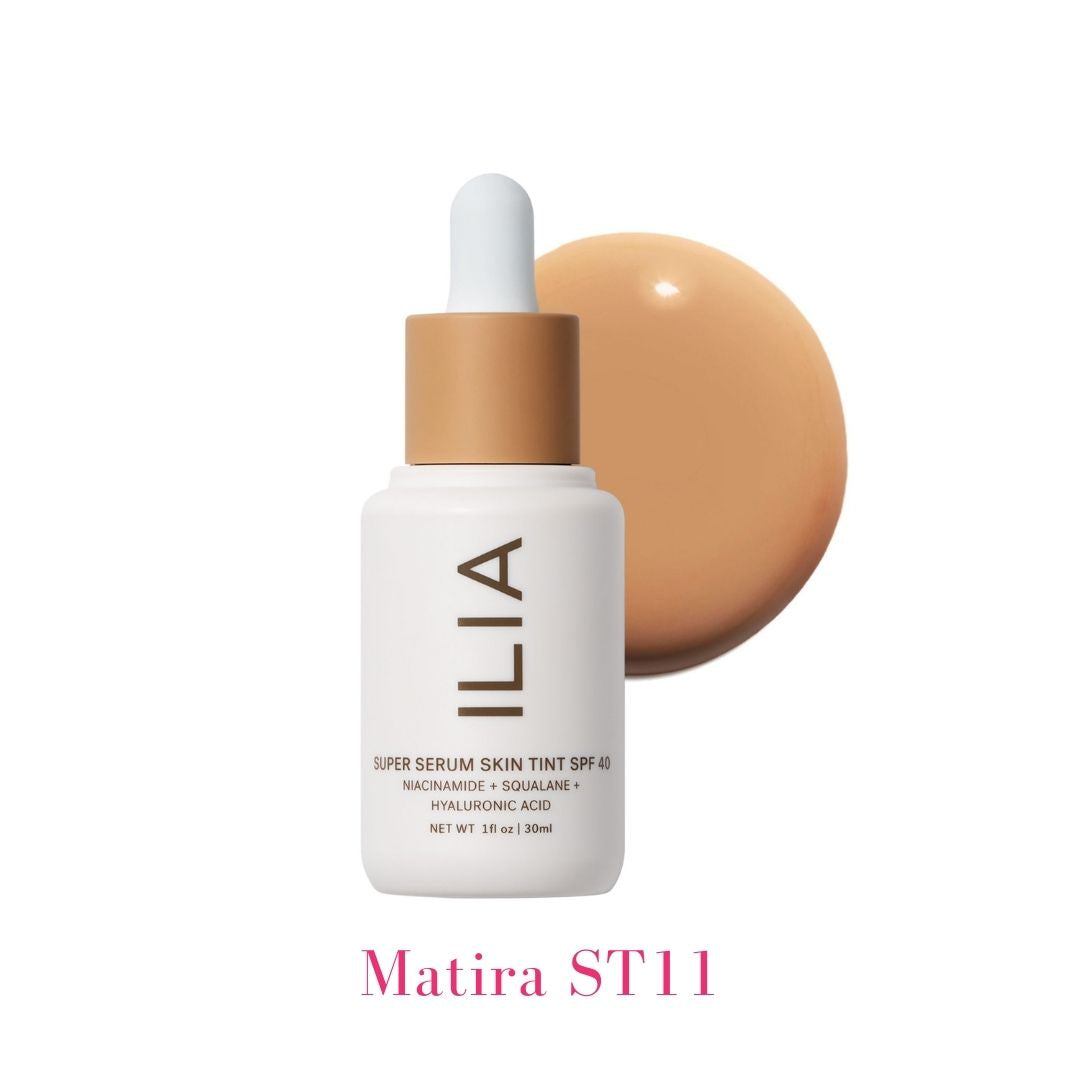 ILIA Super Serum Skin Tint SPF 40 ST11 Matira: (for medium-tan skin with cool undertones)- AILLEA