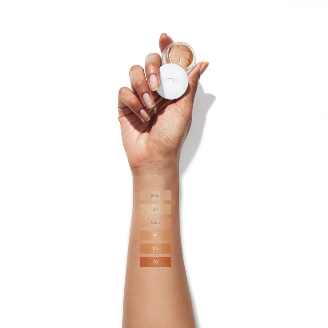 RMS &quot;Un&quot; Cover-up Concealer arm swatches of shades 22.5 to 66. 