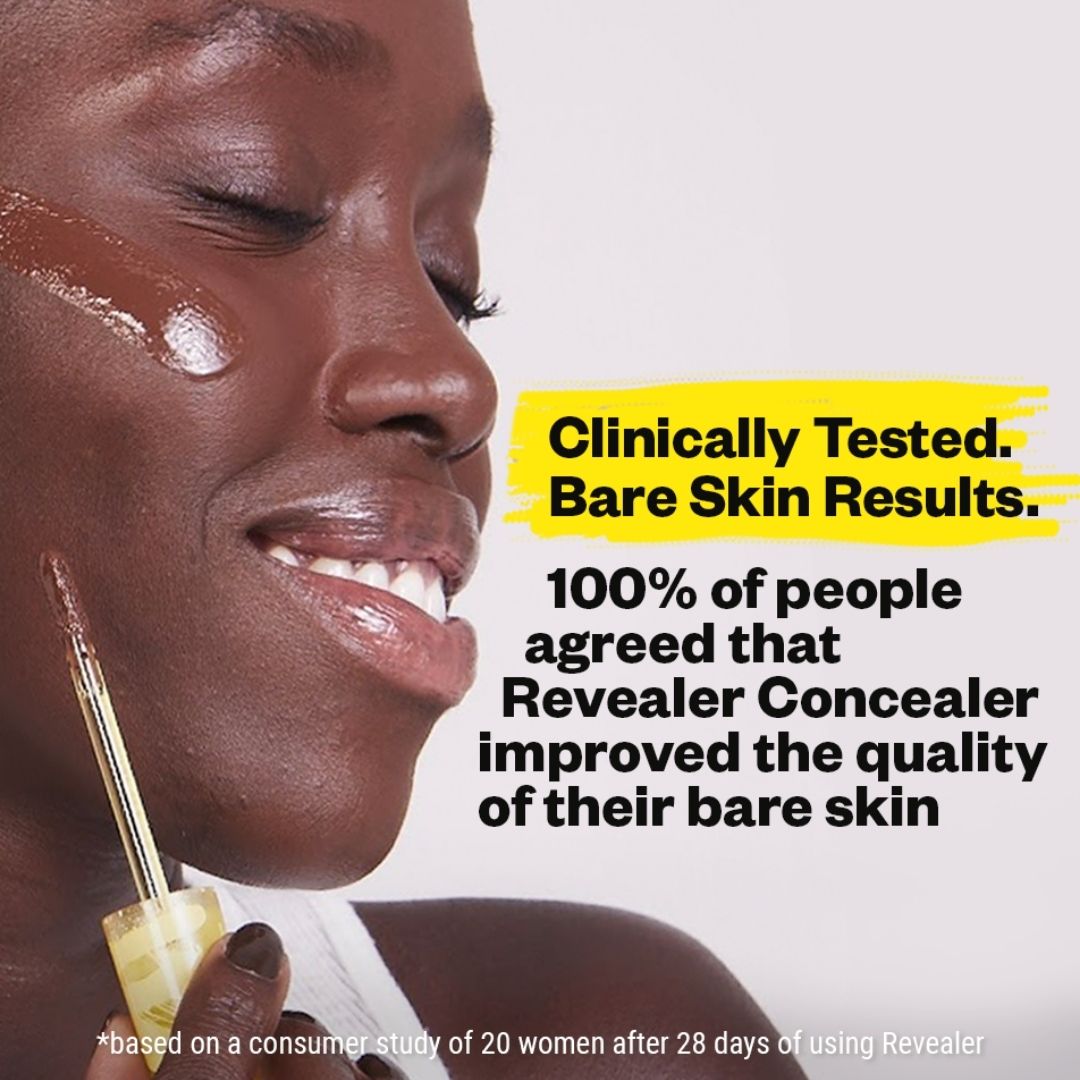 Kosas Revealer Concealer - In a consumer study after 28 days of use:   100% agreed that Revealer improved the appearance and quality of their bare skin. 100% agreed it effectively conceals dark under eye circles, dark spots, and blemishes. 100% agreed it makes skin appear more radiant and luminous. - AILLEA
