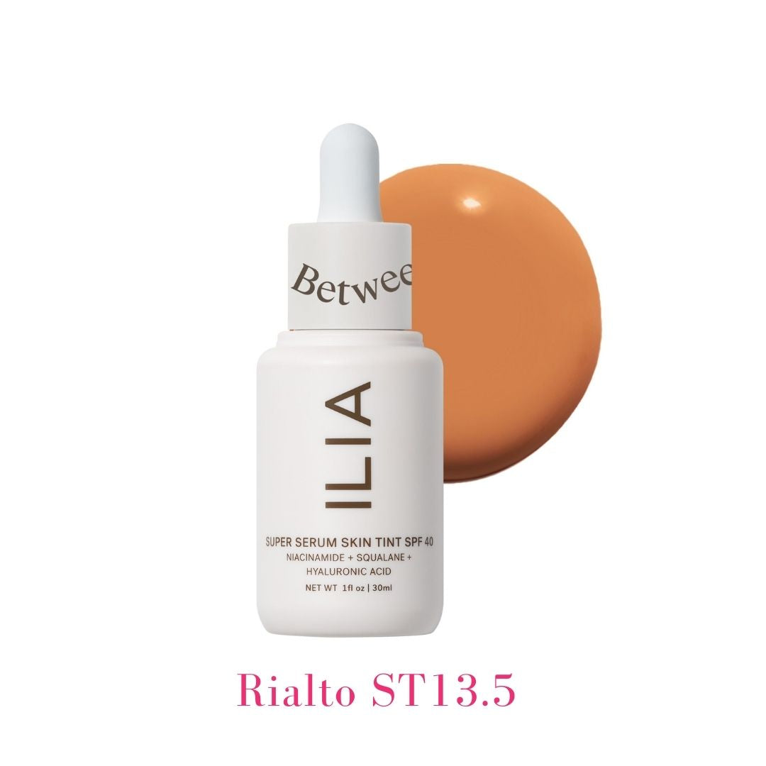 ILIA Super Serum Skin Tint SPF 40 ST13.5 Rialto: (for tan-dark skin with golden undertones) - AILLEA 