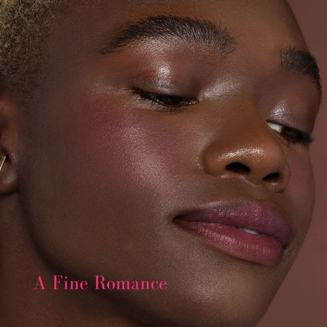 ILIA Multi-Stick - Shade: A Fine Romance (Bright Berry) on Deep Models Skin - AILLEA