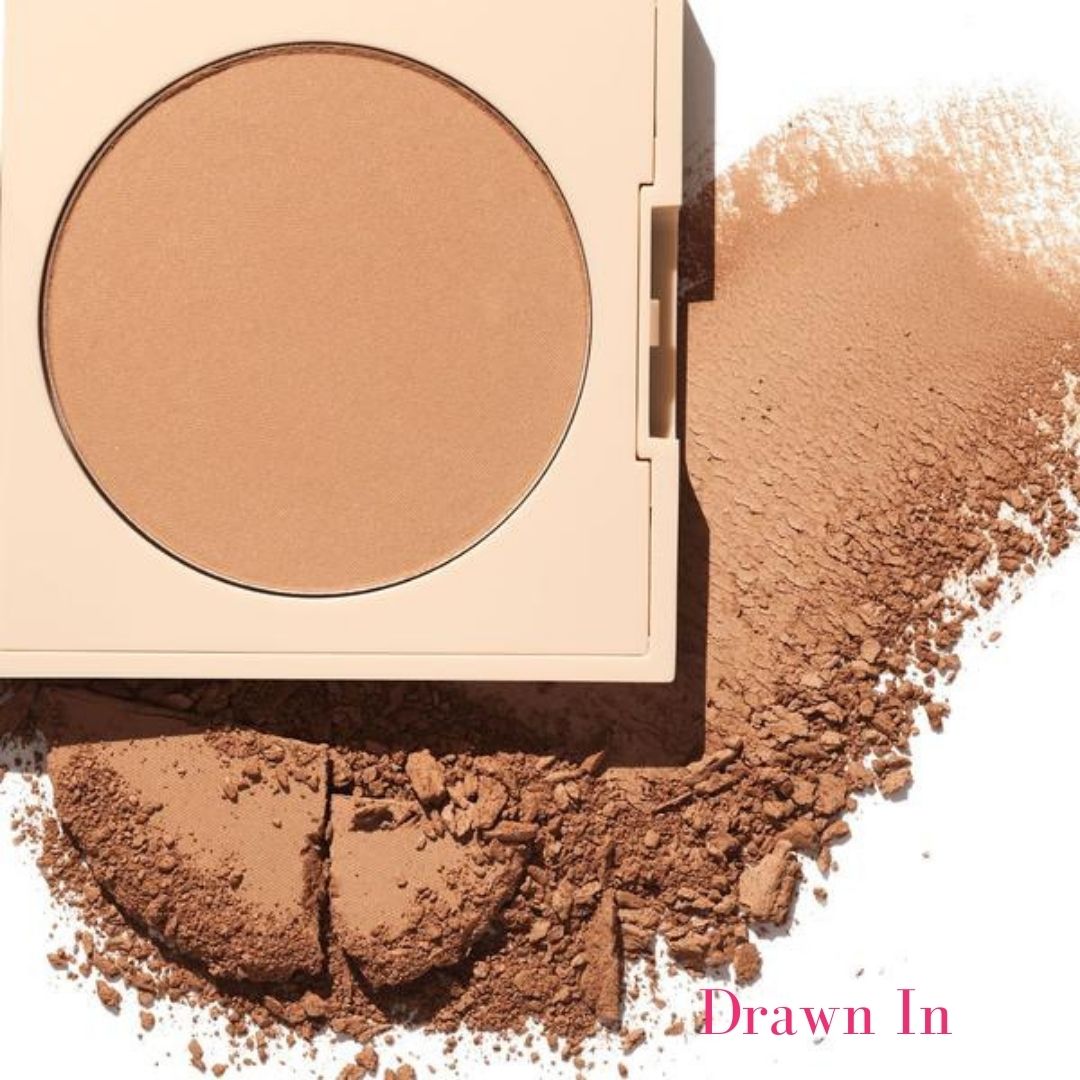 ILIA NightLite Bronzing Powder - Drawn In Packaging and Texture Graphic Shot - AILLEA