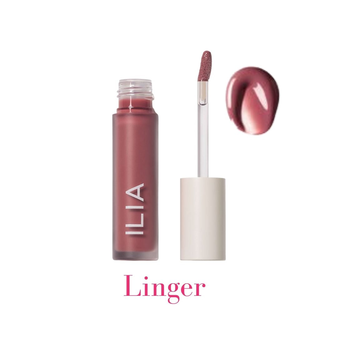 Shade Linger in the ILIA Balmy Gloss Tinted Lip Oil - AILLEA