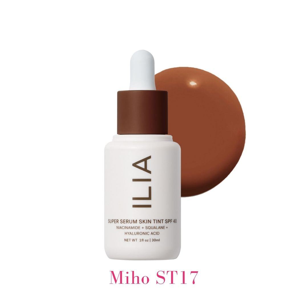 ILIA Super Serum Skin Tint SPF 40 - ST17 Miho: (for deep skin with neutral cool undertones)- AILLEA