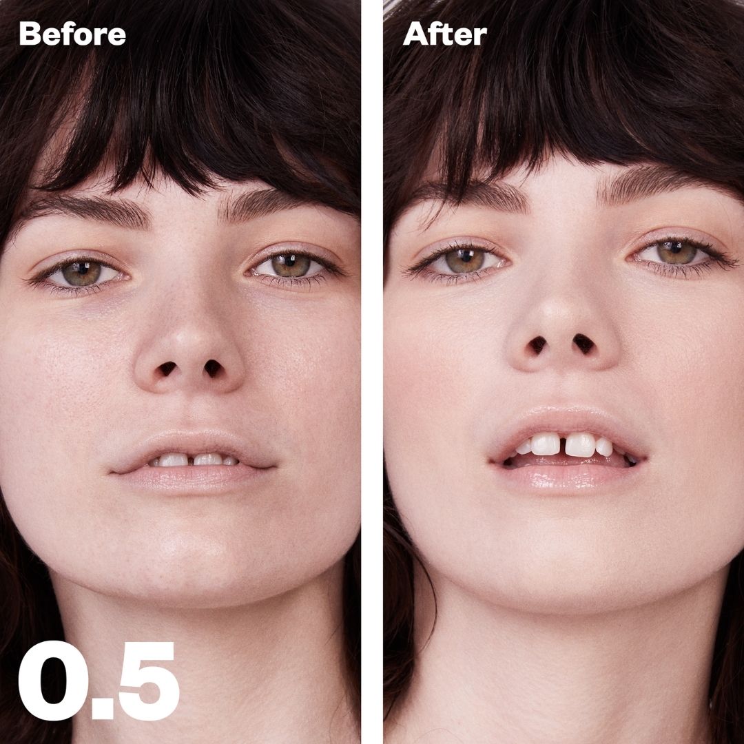 Kosas Revealer Concealer - Tone 0.5 Very light with neutral undertones - Before and after on models skin - AILLEA