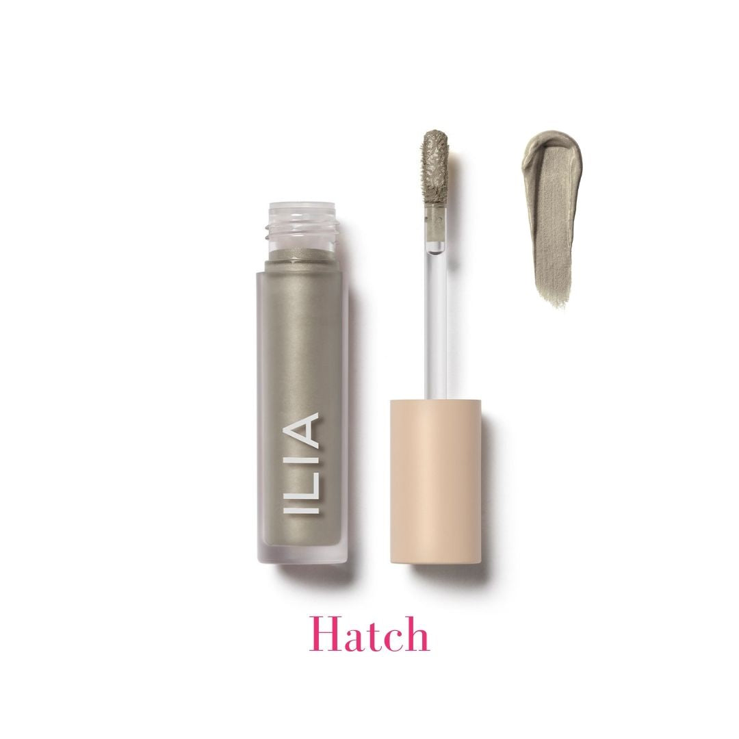 ILIA Liquid Powder Chromatic Eye Tint in Hatch: Sage green with a soft gold shift - AILLEA