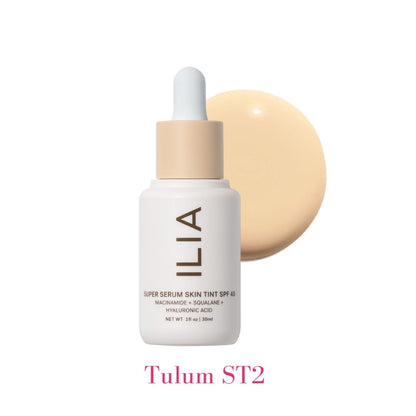 ILIA Super Serum Skin Tint SPF 40 - ST2 Tulum: (for fair skin with warm undertones) - AILLEA