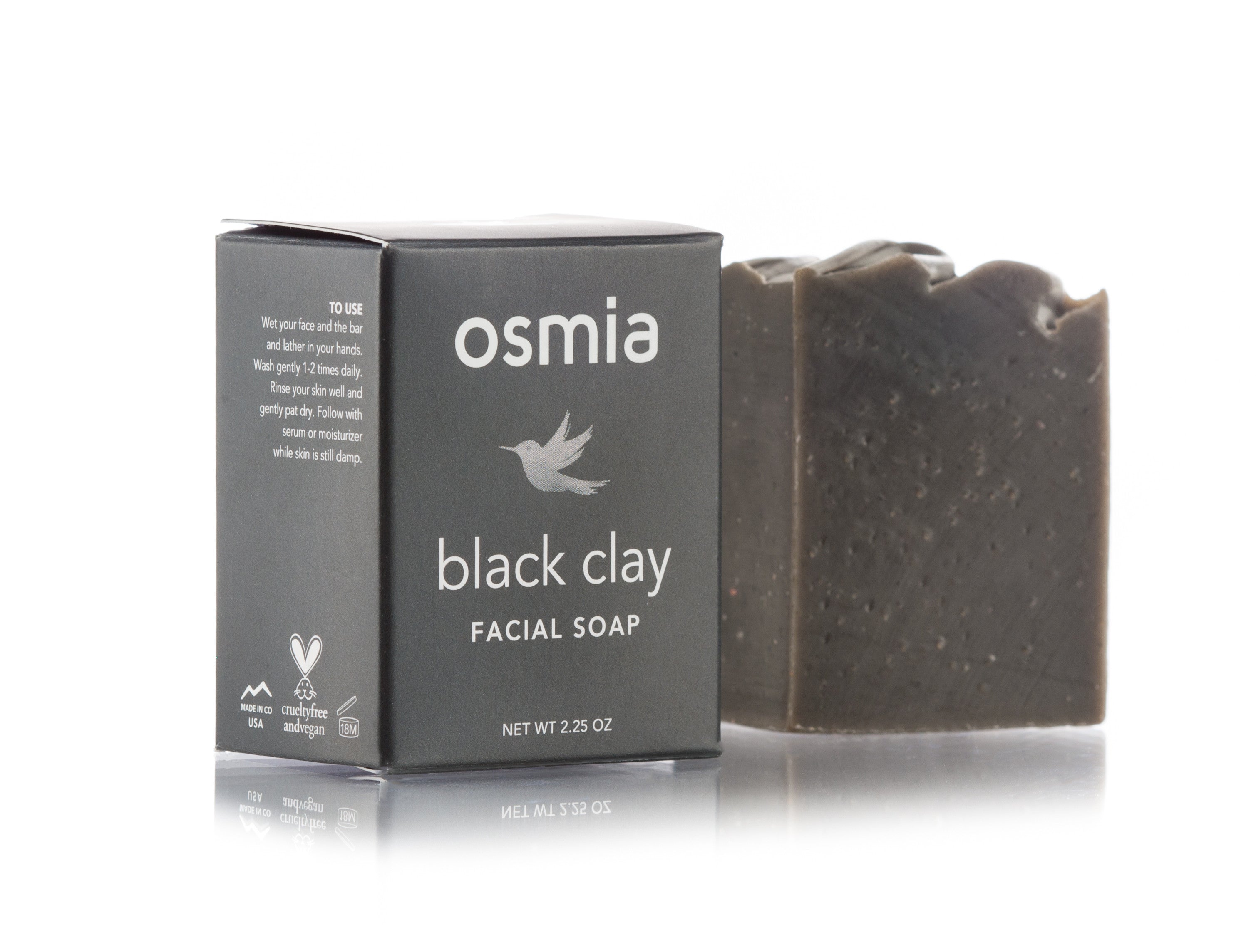 Osmia Black Clay Facial Soap - AILLEA