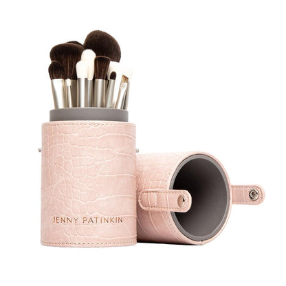 Deluxe Leather Cosmetic / Nail Brush Holder