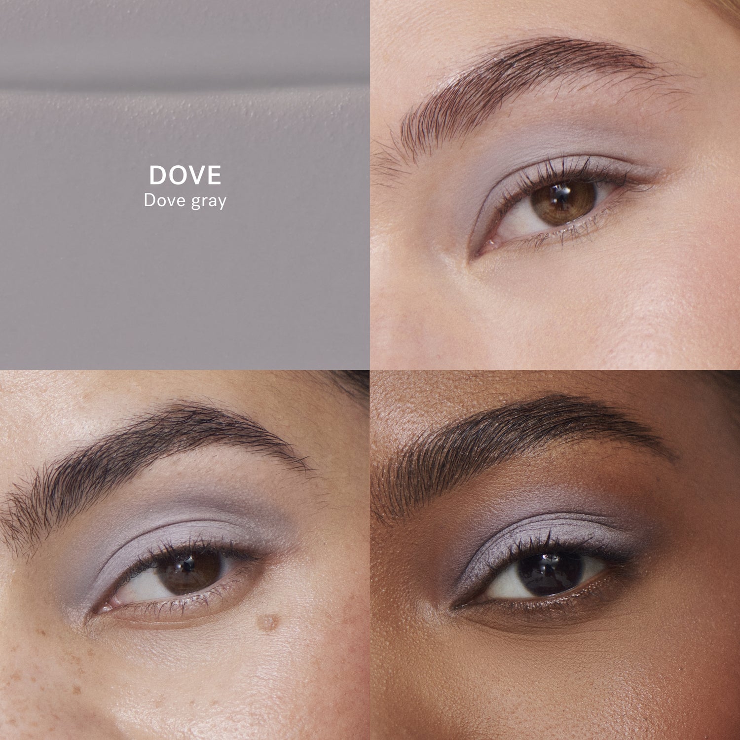 ILIA Liquid Powder Matte Eye Tint - Dove Comparison Grid - AILLEA
