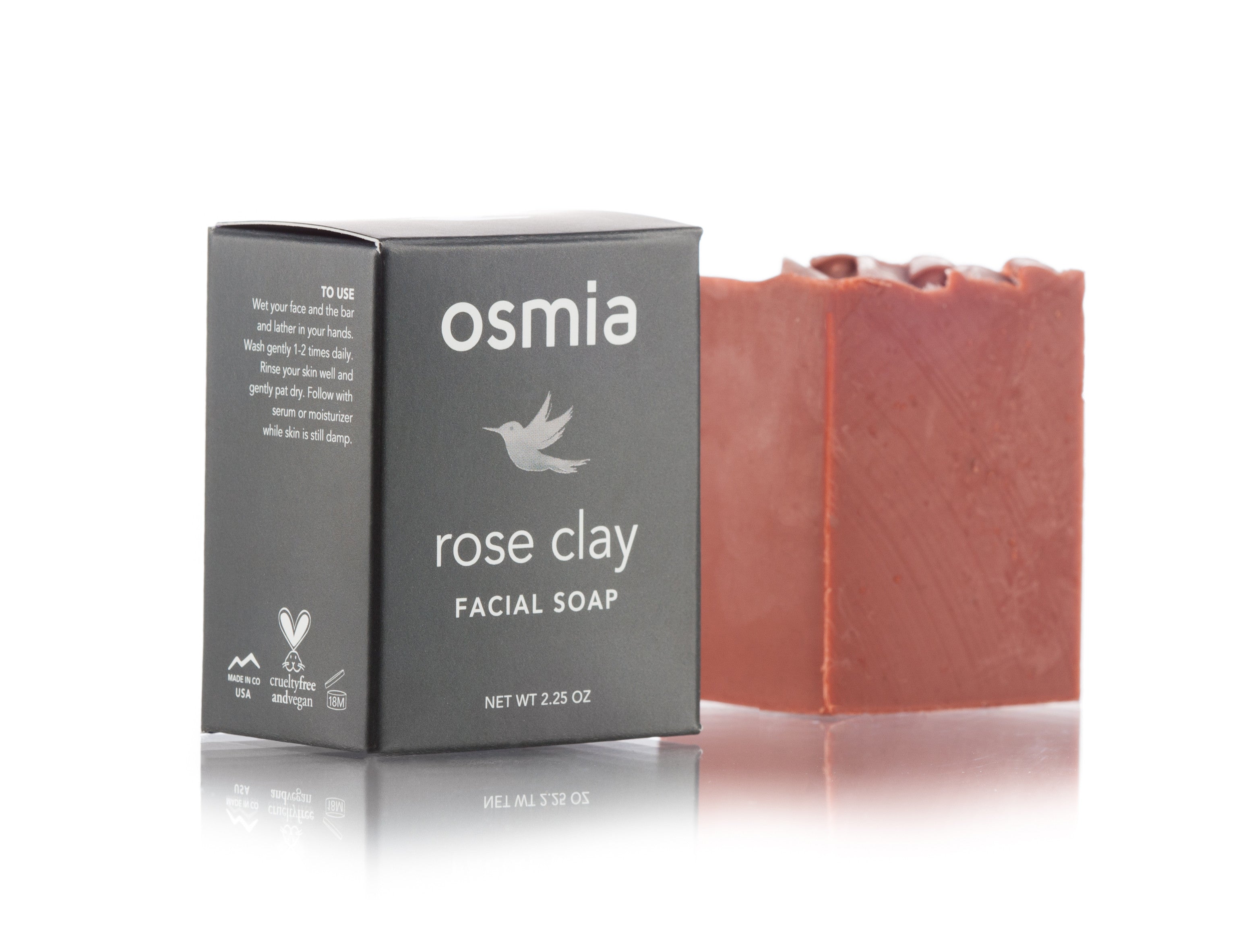 Osmia Rose Clay Facial Soap - AILLEA
