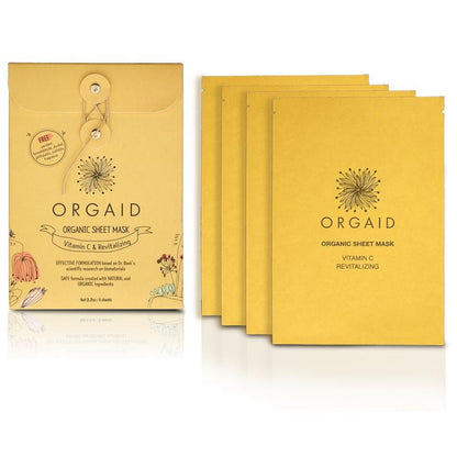 Orgaid Vitamin C and Revitalizing Sheet Mask - Box of 4 - AILLEA