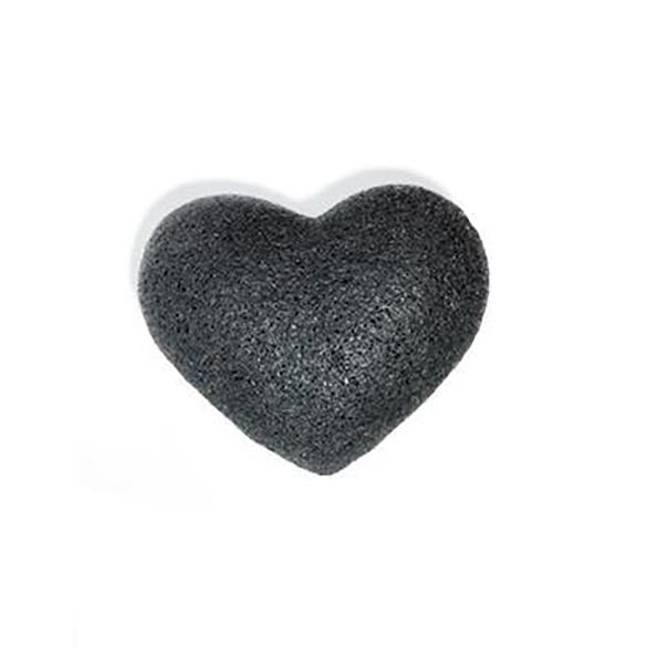 One Love Organics The Cleansing Sponge - Bamboo Charcoal Heart - AILLEA